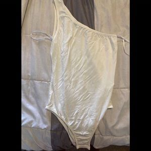 shein, body suit, off the shoulder, and see through with a bright colored bra